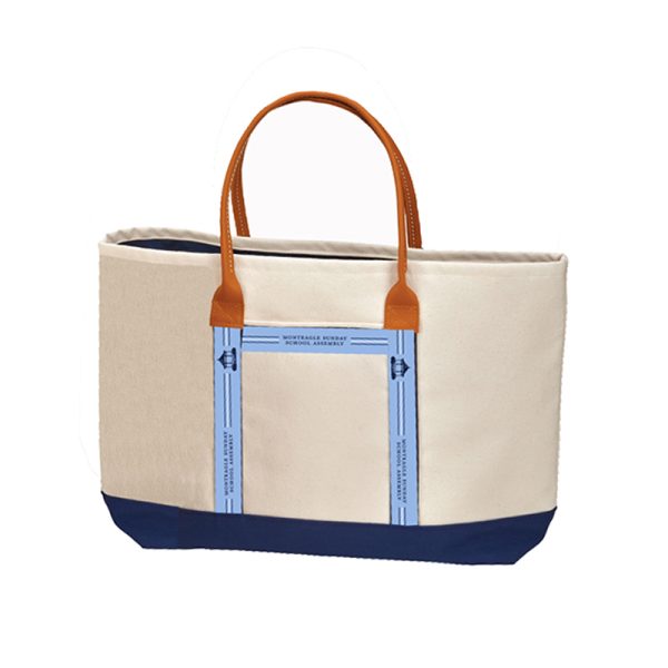 Large Tote Bag with Leather Handles